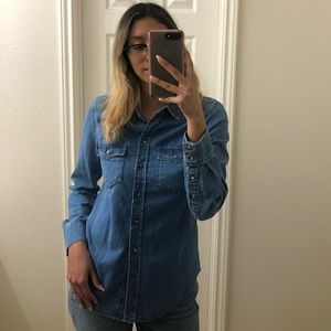 Topshop Denim Inspired Shirt/Button up